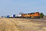 BNSF 8554 UP 5104 BNSF 4219